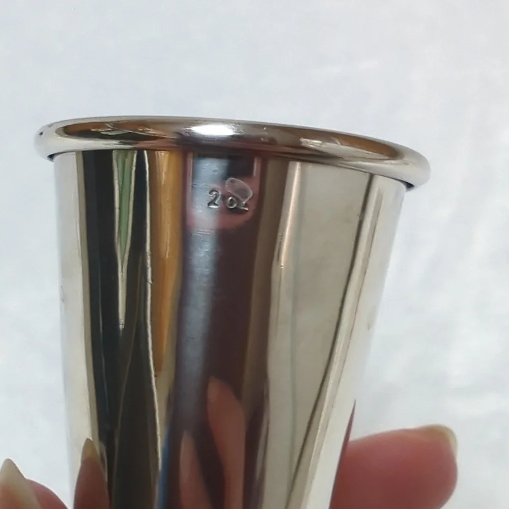 4 Piece Barware Set- 2 Pour Spouts, 1 Measuring Jigger .5 Oz To 2 Oz, 1 Tongs